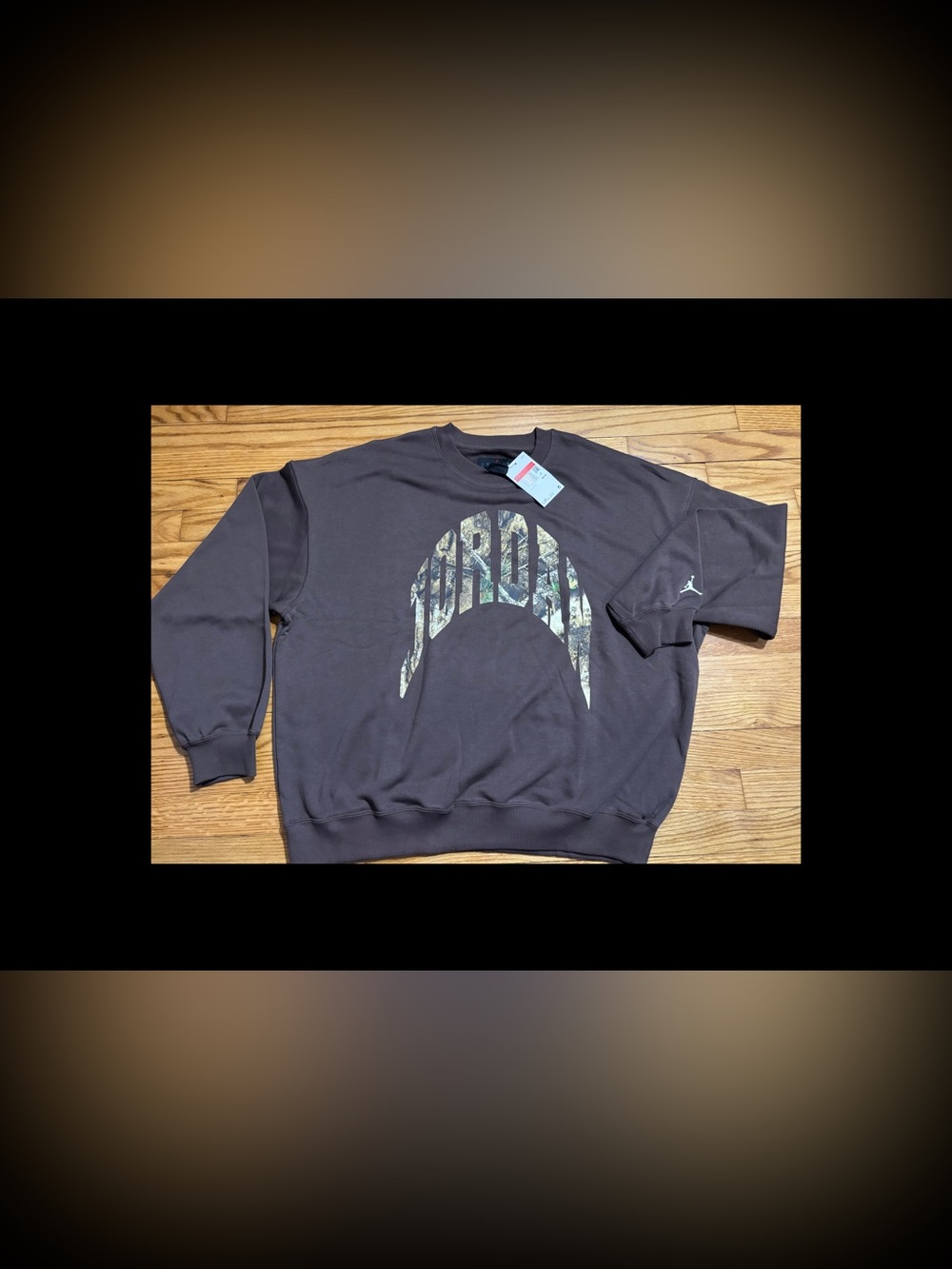 JORDAN Brooklyn French Terry Realtree Sweatshirt Baroque Brown L NEW